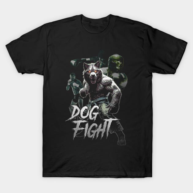 Dog Fight! T-Shirt by Mycelium Athenaeum